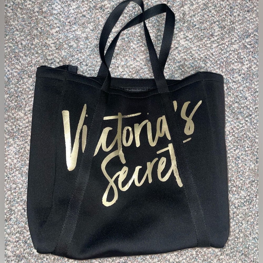 Victoria's Secret VS Black and Gold Insulated Cooler Tote